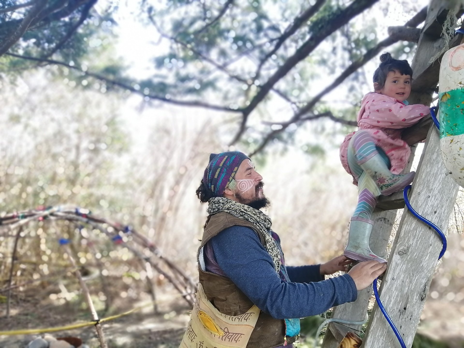 Jorge with family in nature